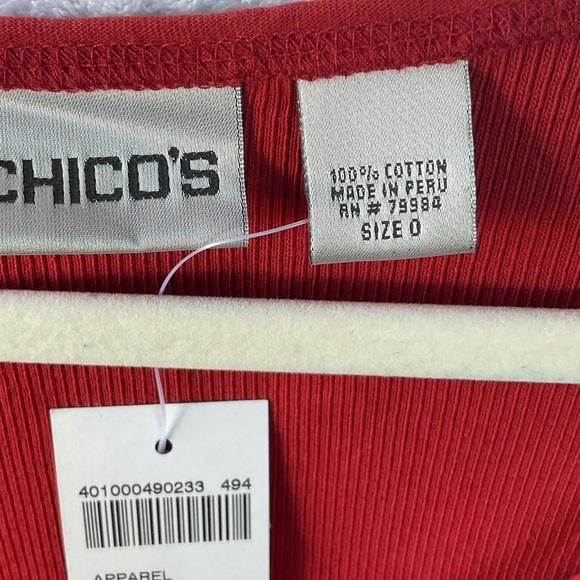 Chico’s Apparel Carmel Tank Sumac; NWT; S/6 - Picture 6 of 10